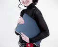 Closeup.successful business woman with a laptop Royalty Free Stock Photo