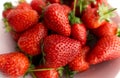 Natural close-up fresh strawberries. Healthy eating Royalty Free Stock Photo