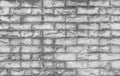 Closeup surface brick pattern at old stone brick wall textured background in black and white tone Royalty Free Stock Photo