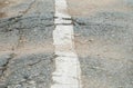 Closeup surface damaged road destroyed by tree roots textured background Royalty Free Stock Photo