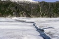 Closeup of the Mendenhall Glacier near Juneau Alaska