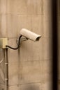 Closeup surveillance camera facade video security monitoring Royalty Free Stock Photo