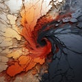 Closeup Swirl Paint Fractured Color Ink Explosion Album Cover Mi