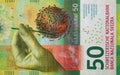 Closeup of 50 Swiss franc banknote Royalty Free Stock Photo