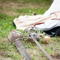 Closeup of swords Royalty Free Stock Photo