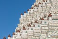 Closeup of the symmetrical decorations of Wat Arun Royalty Free Stock Photo