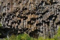 Closeup of symphony of stones in Garni