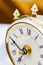 Closeup of table period clock face Royalty Free Stock Photo