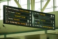 Closeup of a tablet of directions in Esenboga airport in Ankara, Turkey