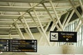 Closeup of a tablet of directions in Esenboga airport in Ankara, Turkey