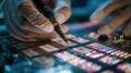 A closeup of a technician assembling a mmwave antenna array with inpackage photonic components emphasizing handson Royalty Free Stock Photo