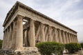 Closeup of Temple of Hephaestus in the Ancient Agora of Athens Royalty Free Stock Photo