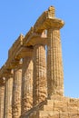 Closeup of Temple of Juno in Agrigento on Sicily Royalty Free Stock Photo