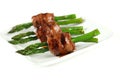 Closeup Teriyaki Asparagus Beef Roll