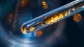 A closeup of a test tube containing a clear colorless liquid representing the potential for new regenerative medicine to Royalty Free Stock Photo