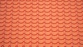 Closeup texture of orange clay roof tiles seamless background Royalty Free Stock Photo
