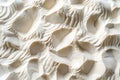 Closeup of texture, white sand with intricate patterns and textures created Royalty Free Stock Photo