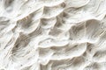 Closeup of texture, white sand with intricate patterns and textures created Royalty Free Stock Photo