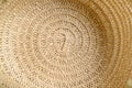 Closeup texture of a woven straw hat, perfect for use as a background in craft projects Royalty Free Stock Photo