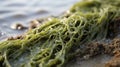 A closeup of textured seaweed on the beach Royalty Free Stock Photo