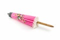 Closeup of a thai pink umbrella. Royalty Free Stock Photo