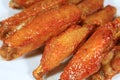 Closeup Thai Style Deep Fried Spicy Chicken Wings Royalty Free Stock Photo