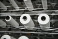 Closeup of thread for the Textile industry,Weaving and warping Royalty Free Stock Photo