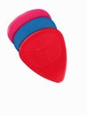 Closeup of three guitar plectrums Royalty Free Stock Photo