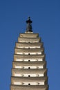Closeup of Three Pagodas, Dali, Yunnan, China Royalty Free Stock Photo
