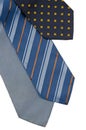 Closeup of three ties