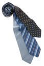 Closeup of three ties