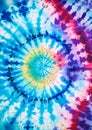 Closeup of a tie dye pattern wall with an exotic blue fireball d Royalty Free Stock Photo