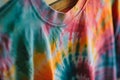 closeup of a tiedye tshirt on a hanger Royalty Free Stock Photo