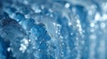 Closeup of tiny rivulets of water trickling down a frosted gl surface creating an intricate pattern of lines Royalty Free Stock Photo