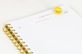 Closeup to agenda on project planner Royalty Free Stock Photo