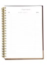 Closeup to agenda on project planner Royalty Free Stock Photo