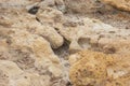 Closeup to Guatavita colombian town sand and stone yellow