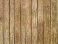 Closeup to Old Brown Vertical Wood Background/ Texture Royalty Free Stock Photo