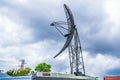 Closeup to Parabolic Military Mobile Communication Antenna Tower Royalty Free Stock Photo