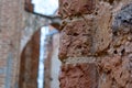 Closeup to the red-brick ruins of Tartu Cathedral Royalty Free Stock Photo