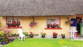 Closeup to a rustic old Irish cottage in Adare, Ireland Royalty Free Stock Photo