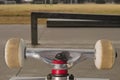 Closeup to skateboard truck Royalty Free Stock Photo