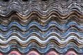 Closeup to Stack of Wavy Roof Tile, Sectional View