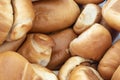 Closeup to a top view of artesanal fresh bread. Royalty Free Stock Photo