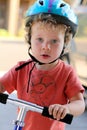 Closeup Toddler on Skate Scooter