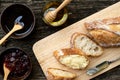 Freshly baked Traditional Italian Ciabatta bread Royalty Free Stock Photo