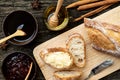 Freshly baked Traditional Italian Ciabatta bread Royalty Free Stock Photo