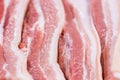 Closeup pieces of raw pork belly Royalty Free Stock Photo