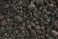 closeup top view stones on a ground Royalty Free Stock Photo