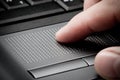 Closeup touchpad with finger